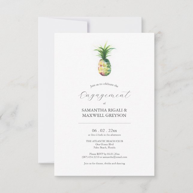 Invitaciones a la fiesta de compromiso (Anverso)