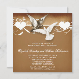 invitaciones a la fiesta de compromiso de aves amo