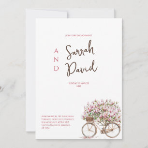 Invitaciones a la fiesta de compromiso de biciclet