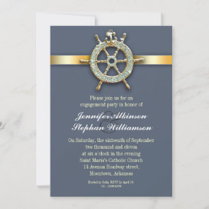 invitaciones a la fiesta de compromiso de dorado a