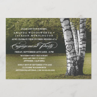 Invitaciones a la fiesta de compromiso de Iniciale