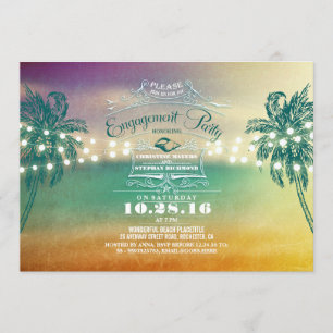 Invitaciones a la fiesta de compromiso de la playa