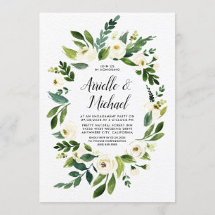 Invitaciones a la fiesta de compromiso de marfil s
