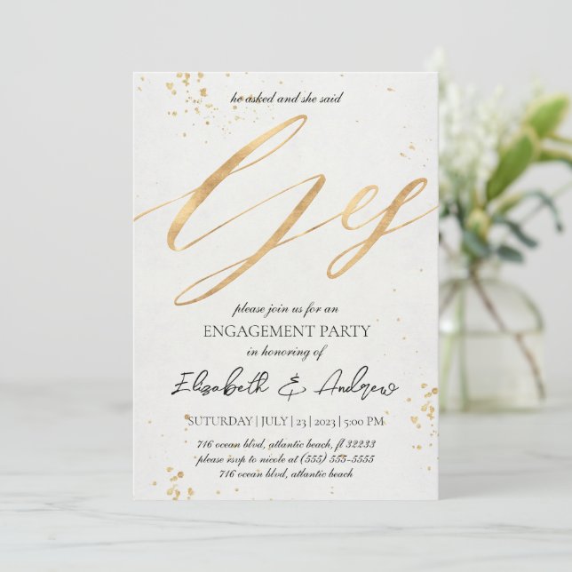 Invitaciones a la fiesta de compromiso de Navidade (Anverso de pie)