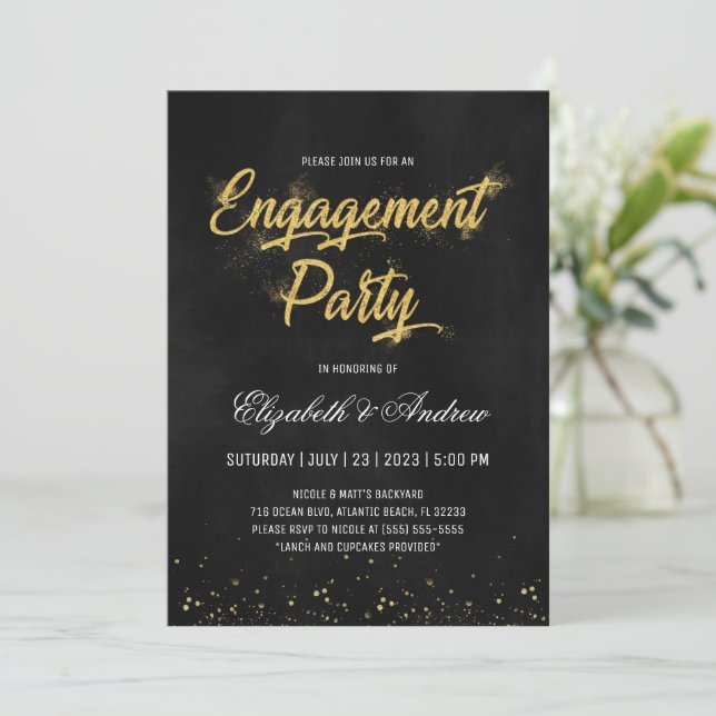 Invitaciones a la fiesta de compromiso de Navidade (Anverso de pie)