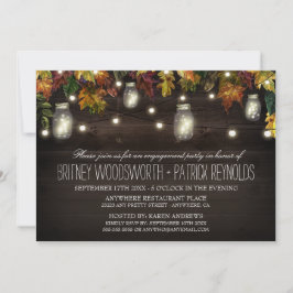 Invitaciones a la fiesta de compromiso de Rustic F