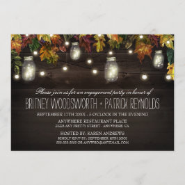 Invitaciones a la fiesta de compromiso de Rustic F