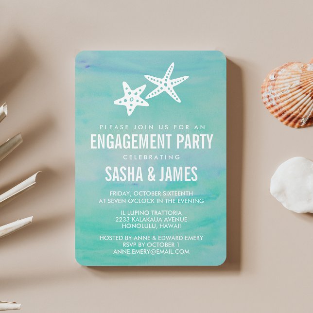 Invitaciones a la fiesta de compromiso de Starfish (Subido por el creador)
