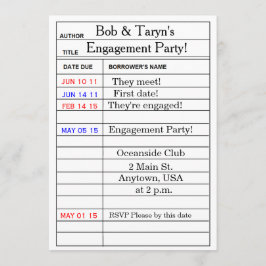 Invitaciones a la fiesta de compromiso de "Tarjeta