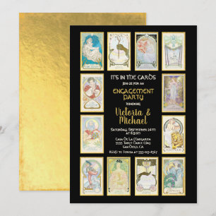 Invitaciones a la fiesta de compromiso de tarjetas