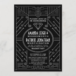 Invitaciones a la fiesta de compromiso de vintage