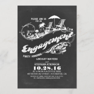 invitaciones a la fiesta de compromiso en la playa