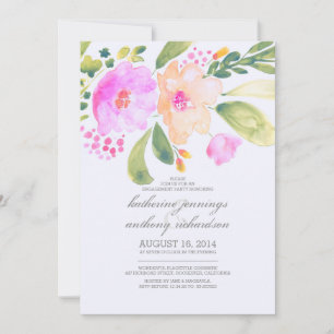 invitaciones a la fiesta de compromiso floral de a
