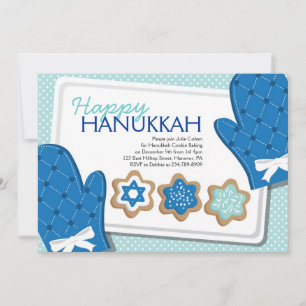 Invitaciones a la Fiesta de Cookie de Hanukkah