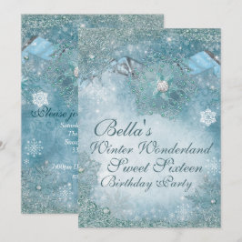 Invitaciones a la fiesta de copos de nieve Winter