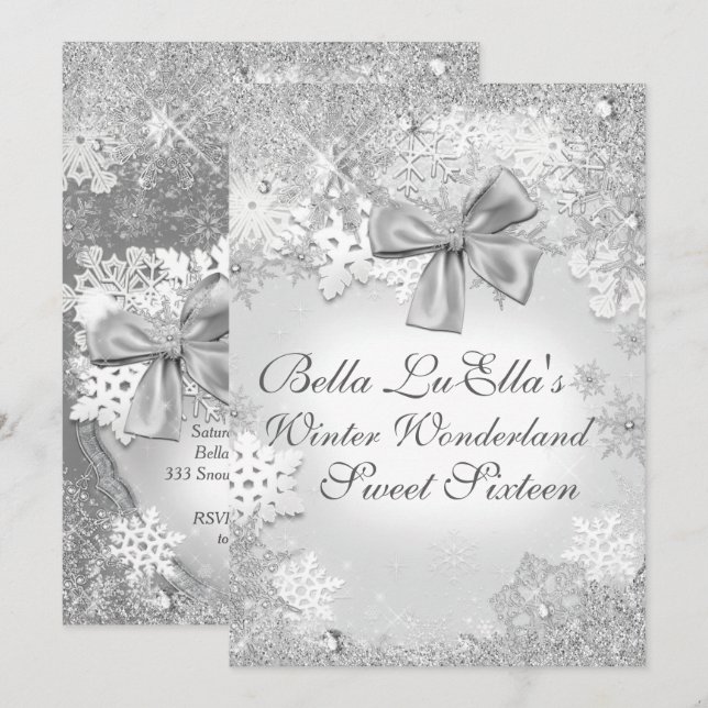 Invitaciones a la fiesta de copos de nieve Winter 