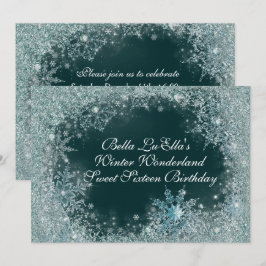 Invitaciones a la fiesta de copos de nieve Winter