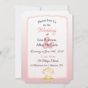 Invitaciones a la fiesta de coral y a la boda de l