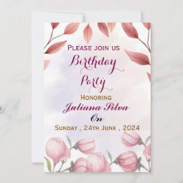 Invitaciones a la fiesta de cumpleaños
