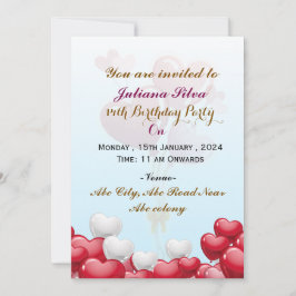 Invitaciones a la fiesta de cumpleaños