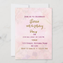 Invitaciones a la fiesta de cumpleaños