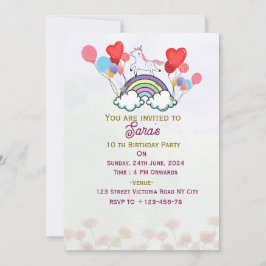 Invitaciones a la fiesta de cumpleaños