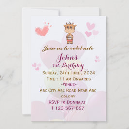Invitaciones a la fiesta de cumpleaños