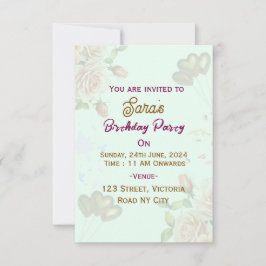 Invitaciones a la fiesta de cumpleaños