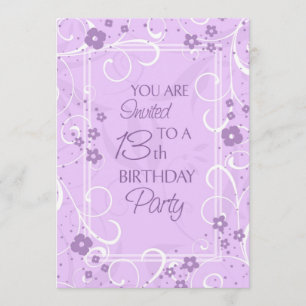 Invitaciones a la fiesta de cumpleaños 13 de Laven