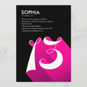 Invitaciones a la fiesta de cumpleaños 13 del Pop