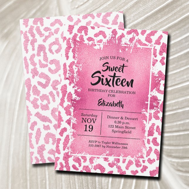 Invitaciones a la fiesta de cumpleaños 16 de Girly (Use for ANY AGE!)