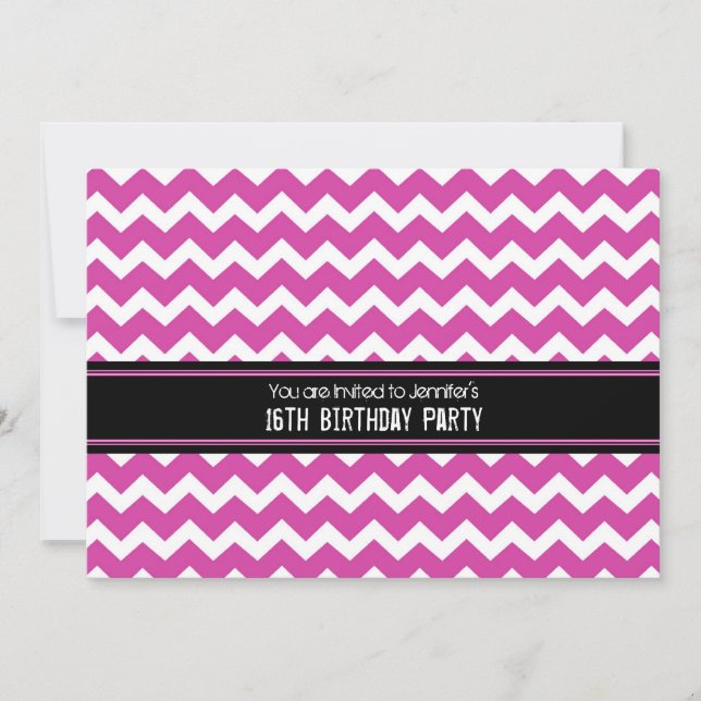Invitaciones a la fiesta de cumpleaños 16 del Chev (Anverso)
