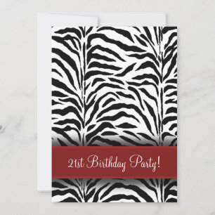 Invitaciones a la fiesta de cumpleaños 21 de Red Z