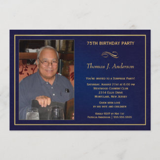 Invitaciones a la fiesta de cumpleaños 75 - Añade 