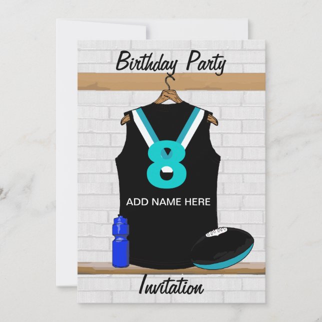 Invitaciones a la fiesta de cumpleaños de Australi (Anverso)