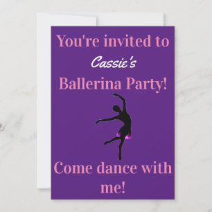 Invitaciones a la fiesta de cumpleaños de Ballerin