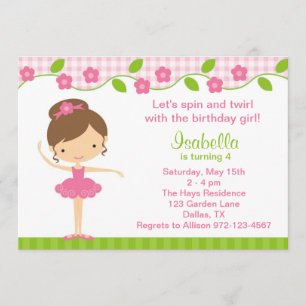 Invitaciones a la fiesta de cumpleaños de Ballerin