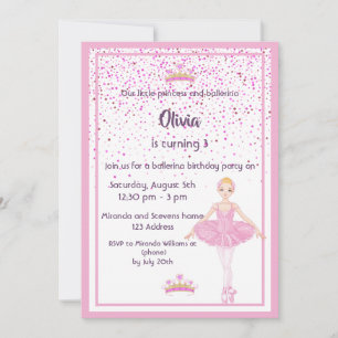 Invitaciones a la fiesta de cumpleaños de Ballerin