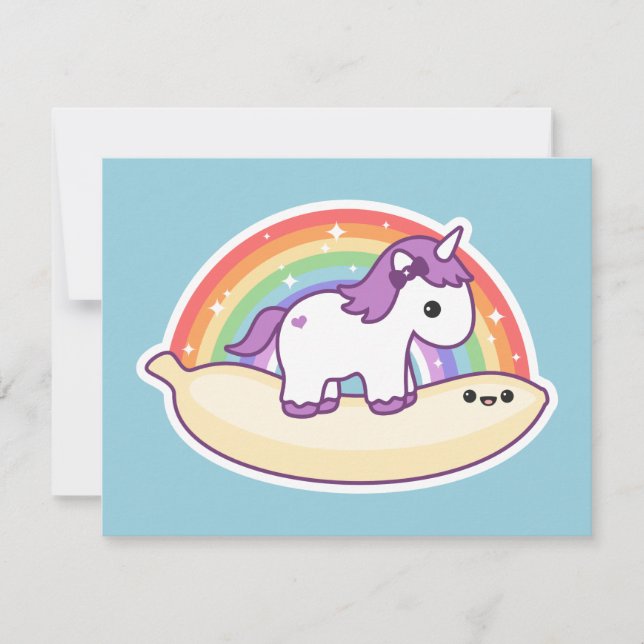 Invitaciones a la fiesta de cumpleaños de Banana U (Anverso)