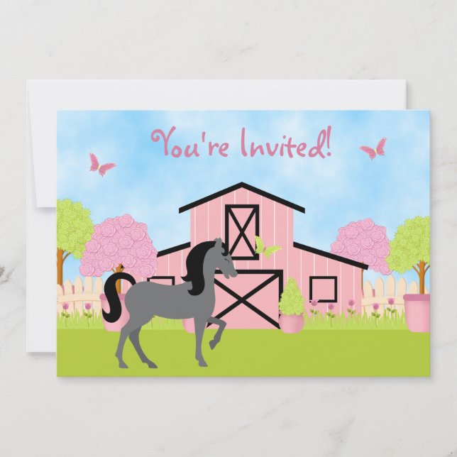 Invitaciones a la fiesta de cumpleaños de Barn de  (Anverso)