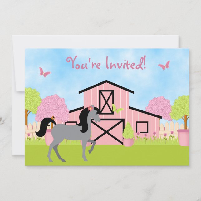 Invitaciones a la fiesta de cumpleaños de Barn de  (Anverso)