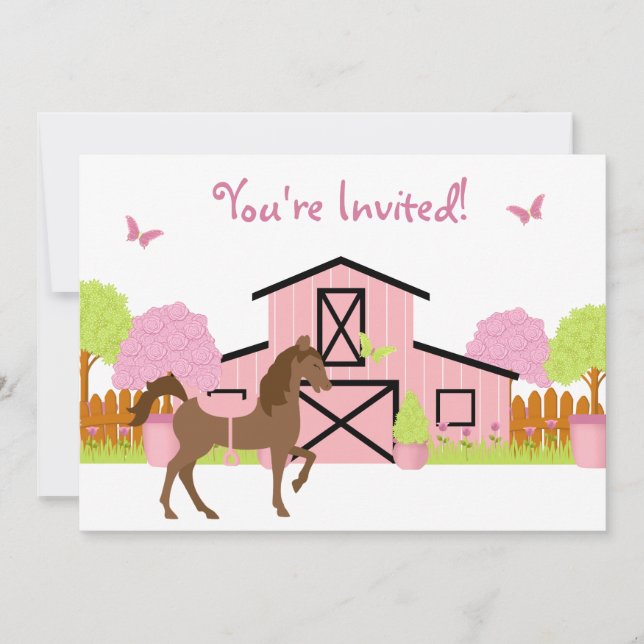 Invitaciones a la fiesta de cumpleaños de Barn de  (Anverso)