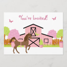 Invitaciones a la fiesta de cumpleaños de Barn de