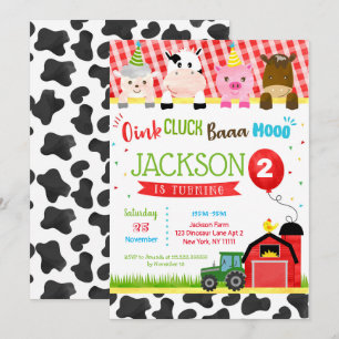 Invitaciones a la fiesta de cumpleaños de Barnyard
