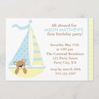 Invitaciones a la fiesta de cumpleaños de Bear Sai