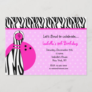 Invitaciones a la fiesta de cumpleaños de bolos