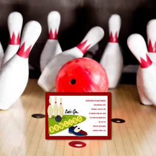 Invitaciones a la fiesta de cumpleaños de Bowling