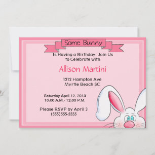 Invitaciones a la fiesta de cumpleaños de Bunny