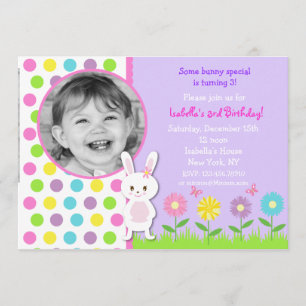 Invitaciones a la fiesta de cumpleaños de Bunny Ph