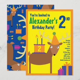 Invitaciones a la fiesta de cumpleaños de ciervos